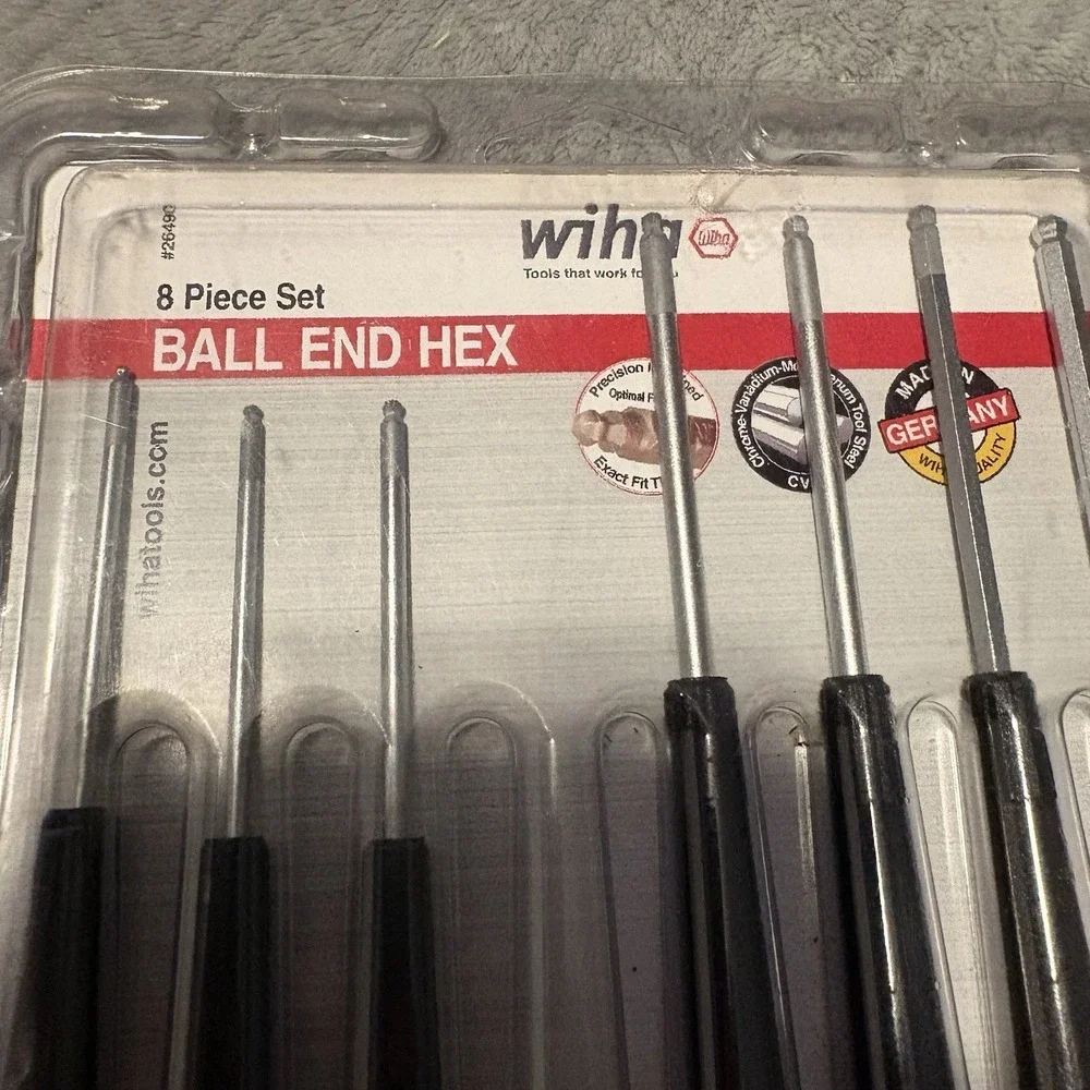 Wiha Tools Precision Ball End Hex Metric Driver, 8 Pc. Set - Missing 1***